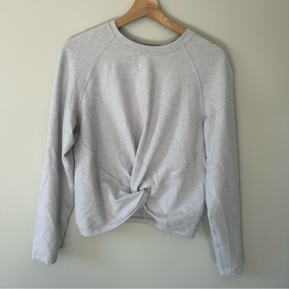 SOLD - Lululemon Athletica Twist Front Crew Neck Sweater - Picture 6 of 6